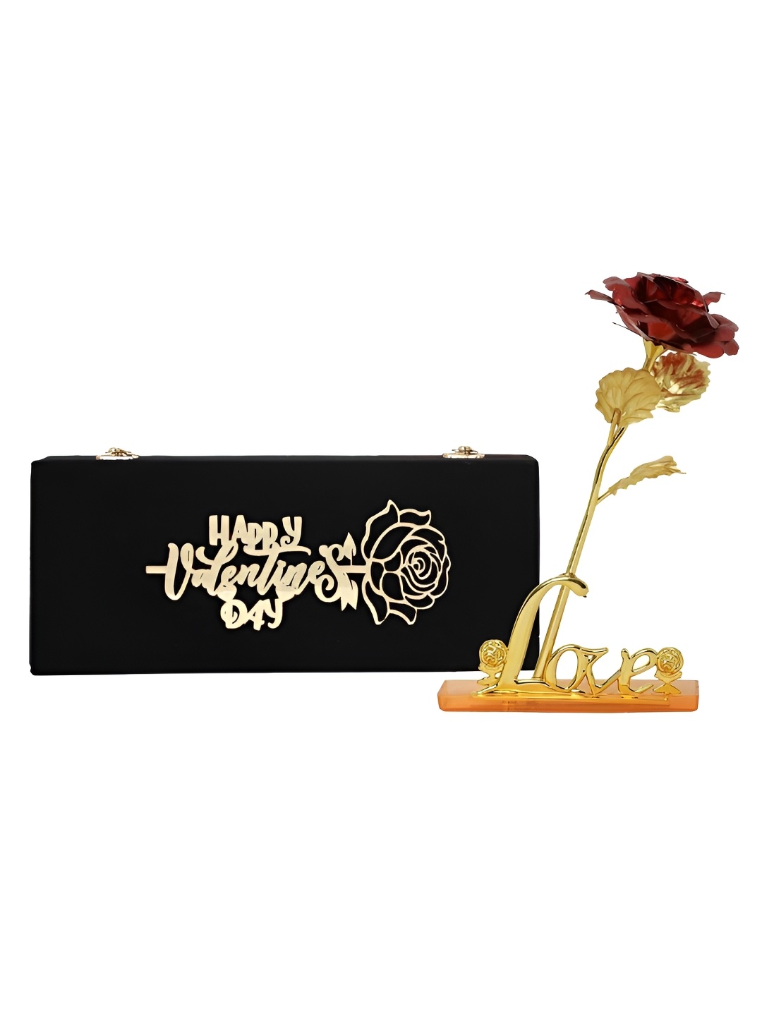 

INTERNATIONAL GIFT Red & Black 2 Pieces Rose Stand & Anniversary Tag