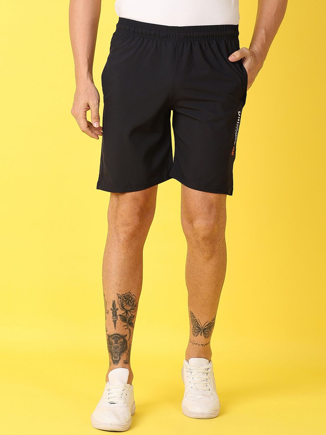 

V-Mart Men Solid Sports Shorts, Navy blue