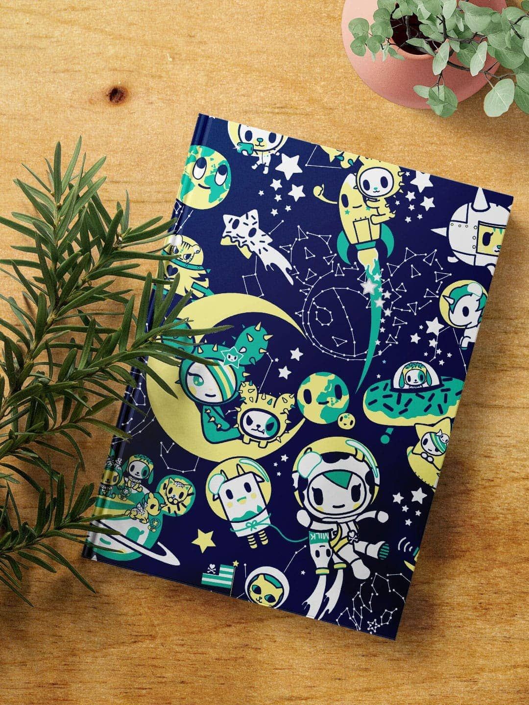 

macmerise Blue & Yellow Printed A5 Ruled Notebook
