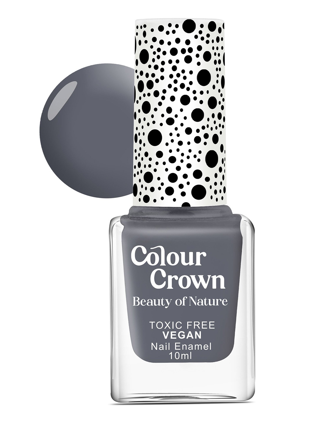 

CROWN Beauty Of Nature Longwear Glossy Finish Nail Enamel 10 ml - C113, Charcoal