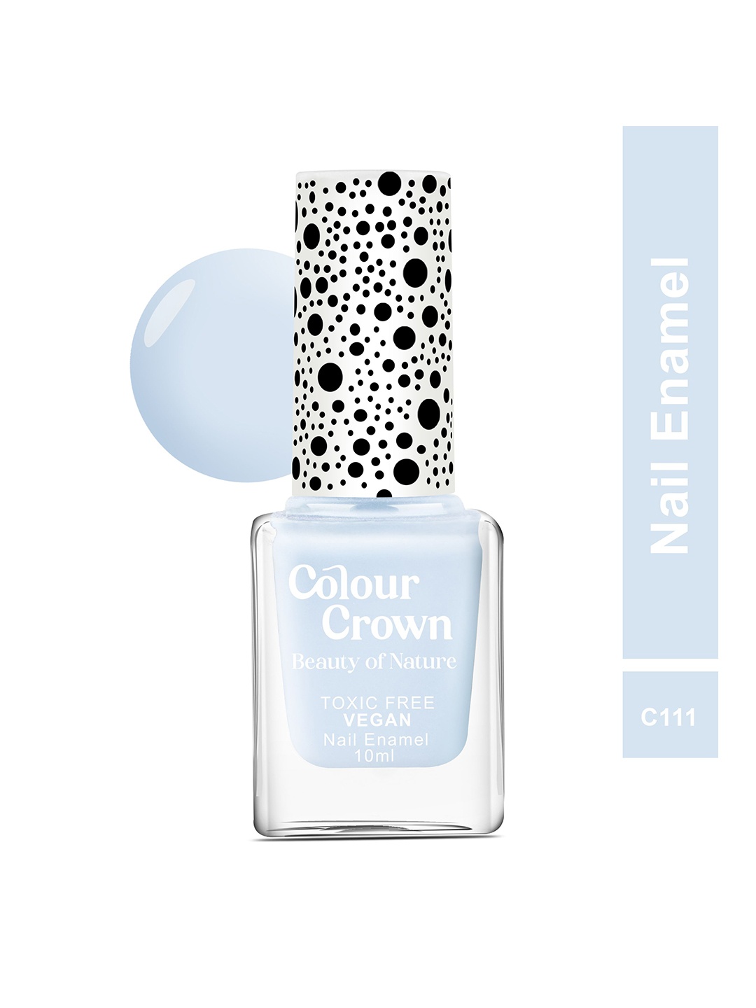 

CROWN Beauty Of Nature Longwear Glossy Finish Nail Enamel 10 ml - C111, Blue