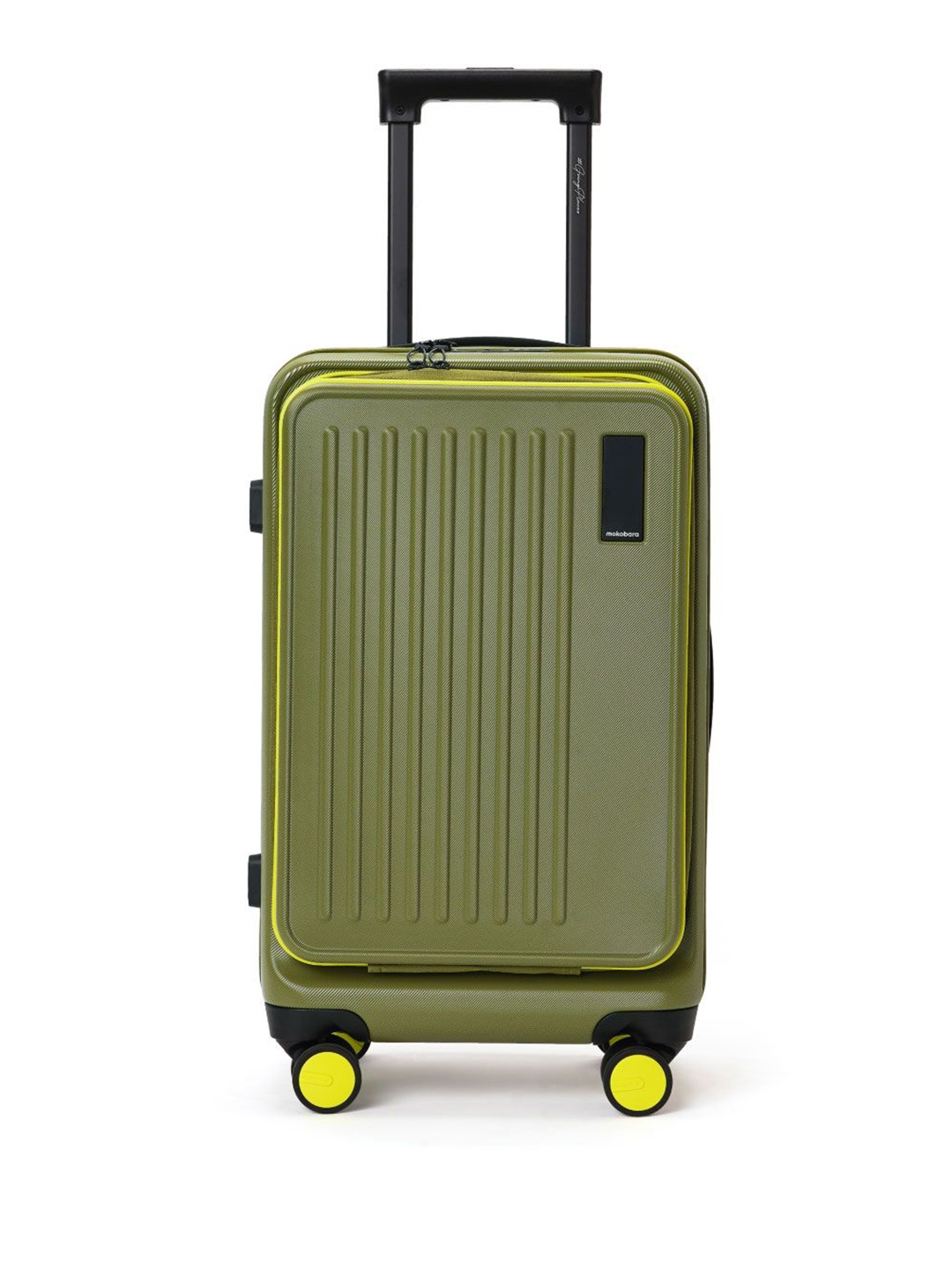 

MOKOBARA The Transit Luggage Textured Hard-Sided Cabin Trolley Suitcase, Green