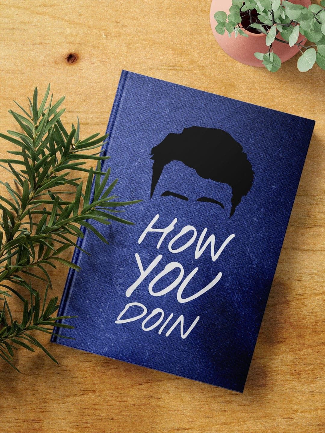 

macmerise How You Doin Printed Hard Cover A5 Ruled Notebook, Blue