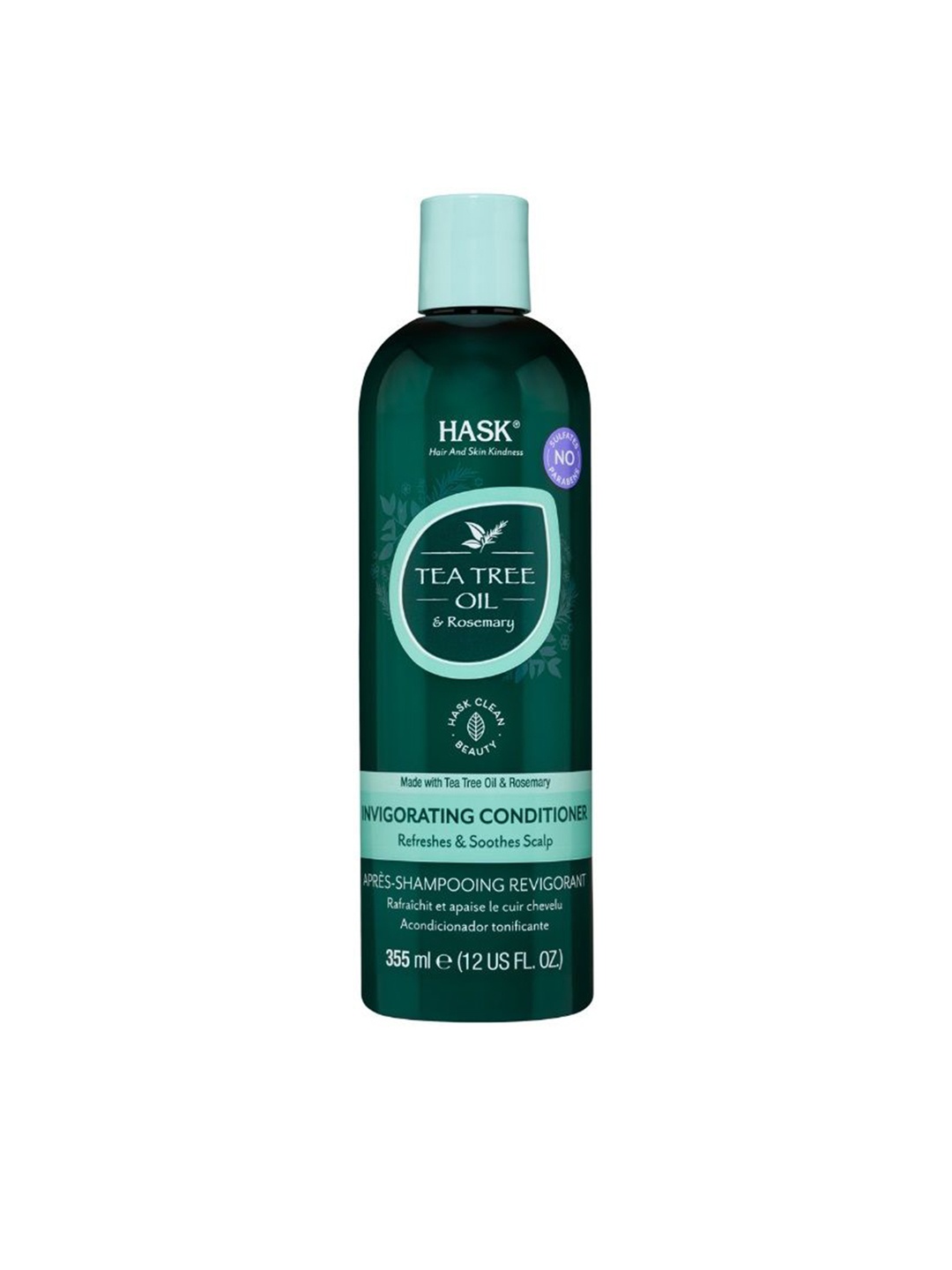 

HASK Tea Tree Oil & Rosemary Infused Invigorating Conditioner- 355 ml, Teal