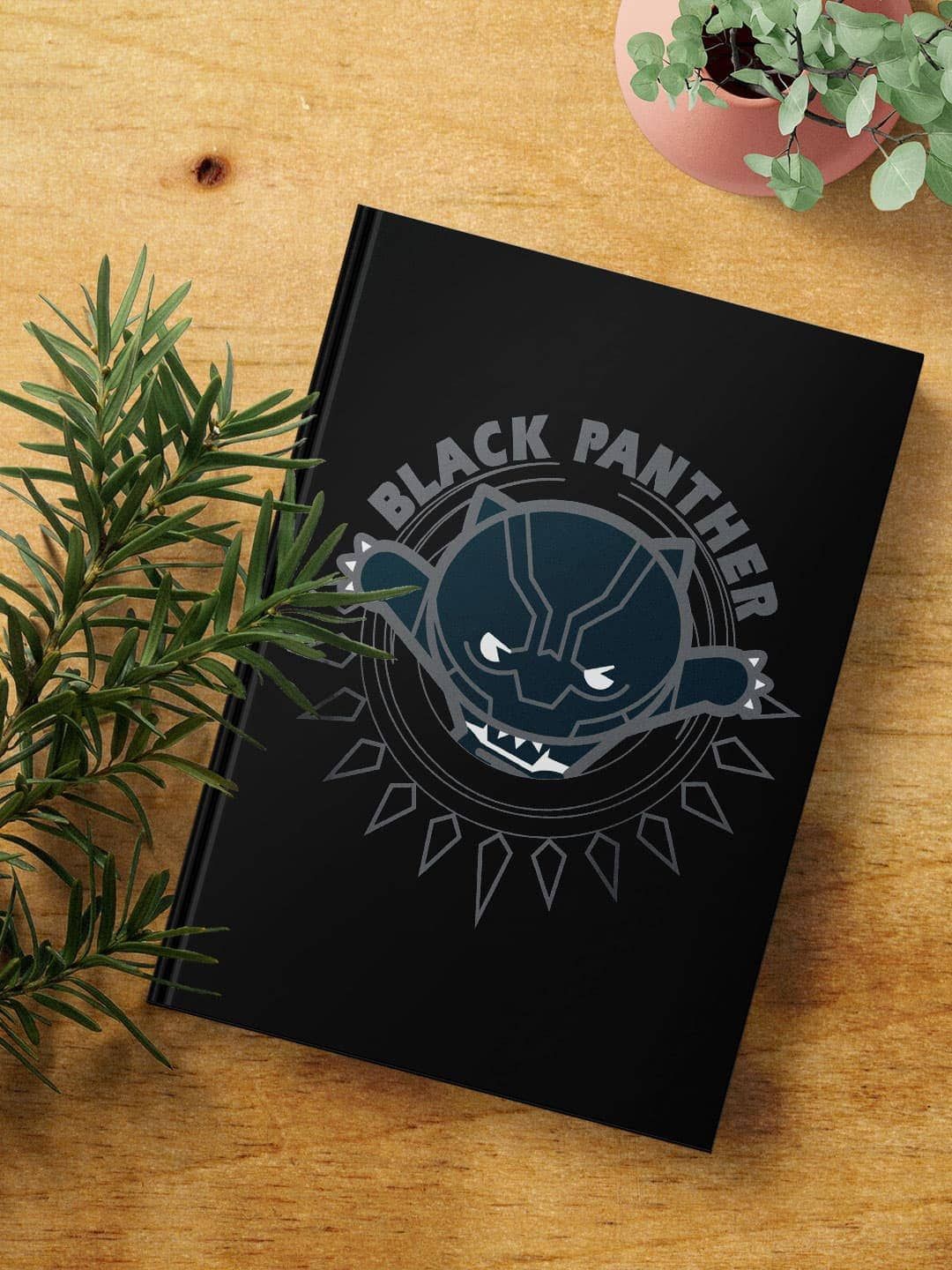 

macmerise Black & White Kawaii Black Panther Printed A5 Ruled Notebook
