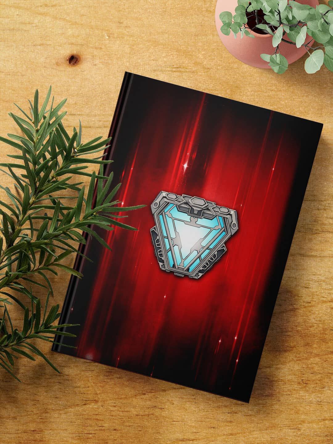 

macmerise Red & White Iron Man Infinity Arc Reactor Printed A5 Ruled Notebook