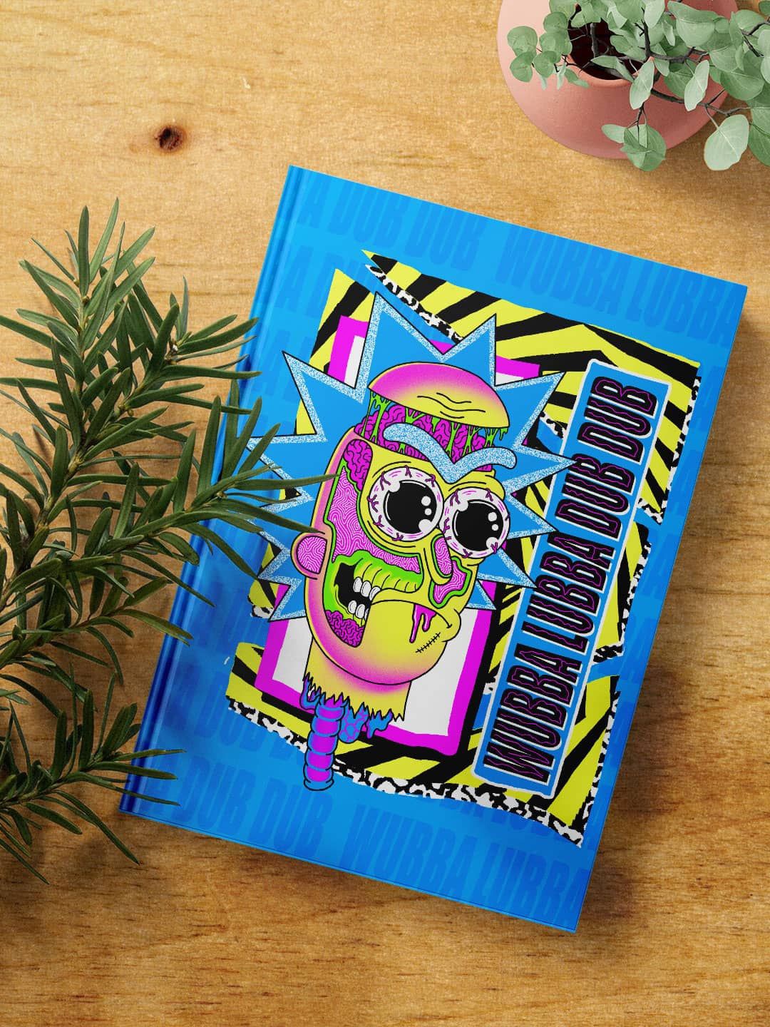 

macmerise Wubba Lubba Dub Dub Printed A5 Ruled Notebook, Blue