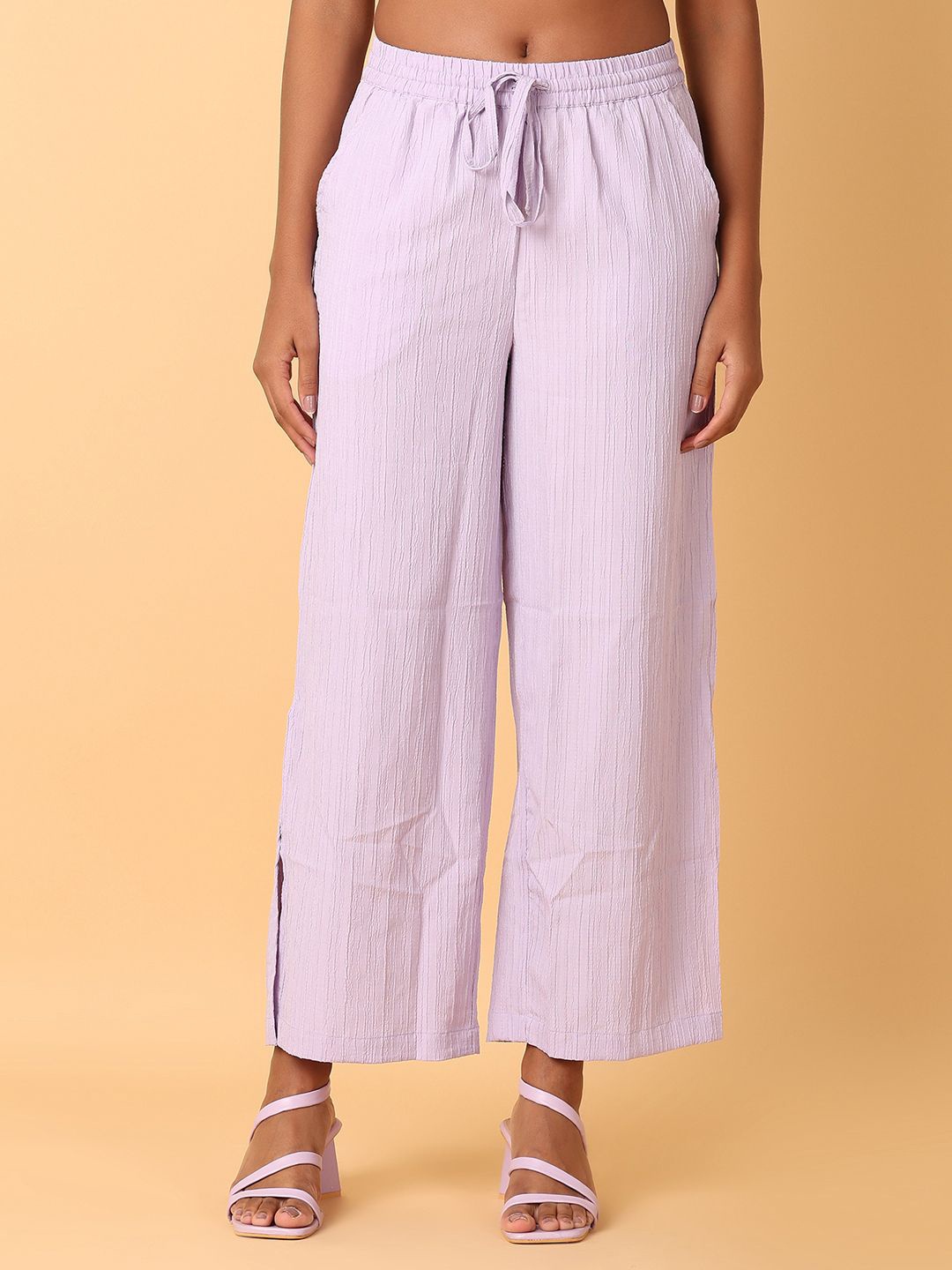 

UNLIMITED Women Flared Palazzos, Lavender