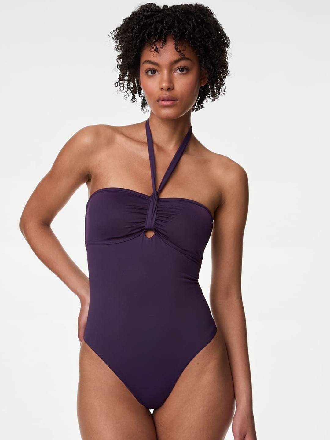 

Marks & Spencer Halter Neck Bodysuit, Purple