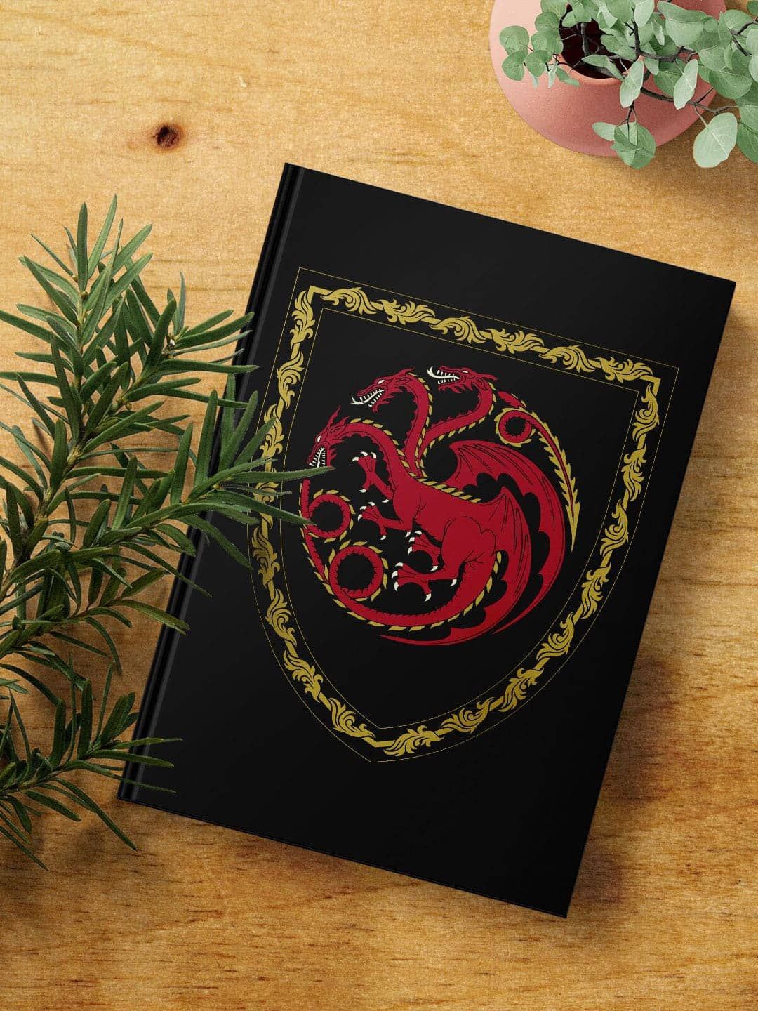 

macmerise Black & Red Targaryen Flag Printed A5 Ruled Notebook