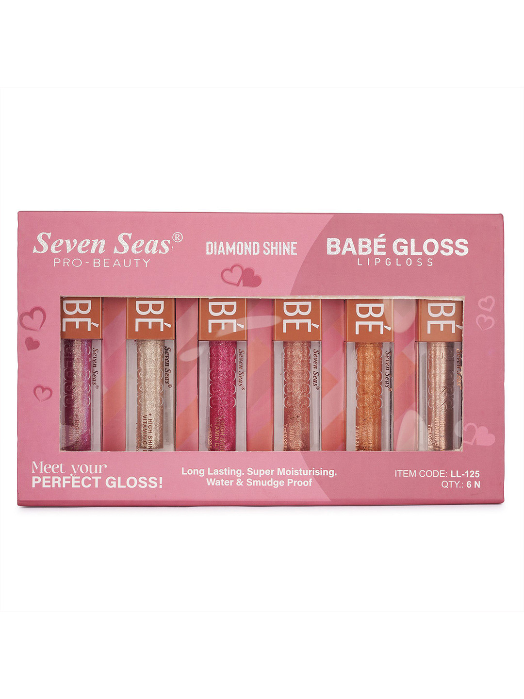 

Seven Seas Set Of 6 Long Lasting and Highly Pigmented Liquid Lip Gloss-42ml, Na