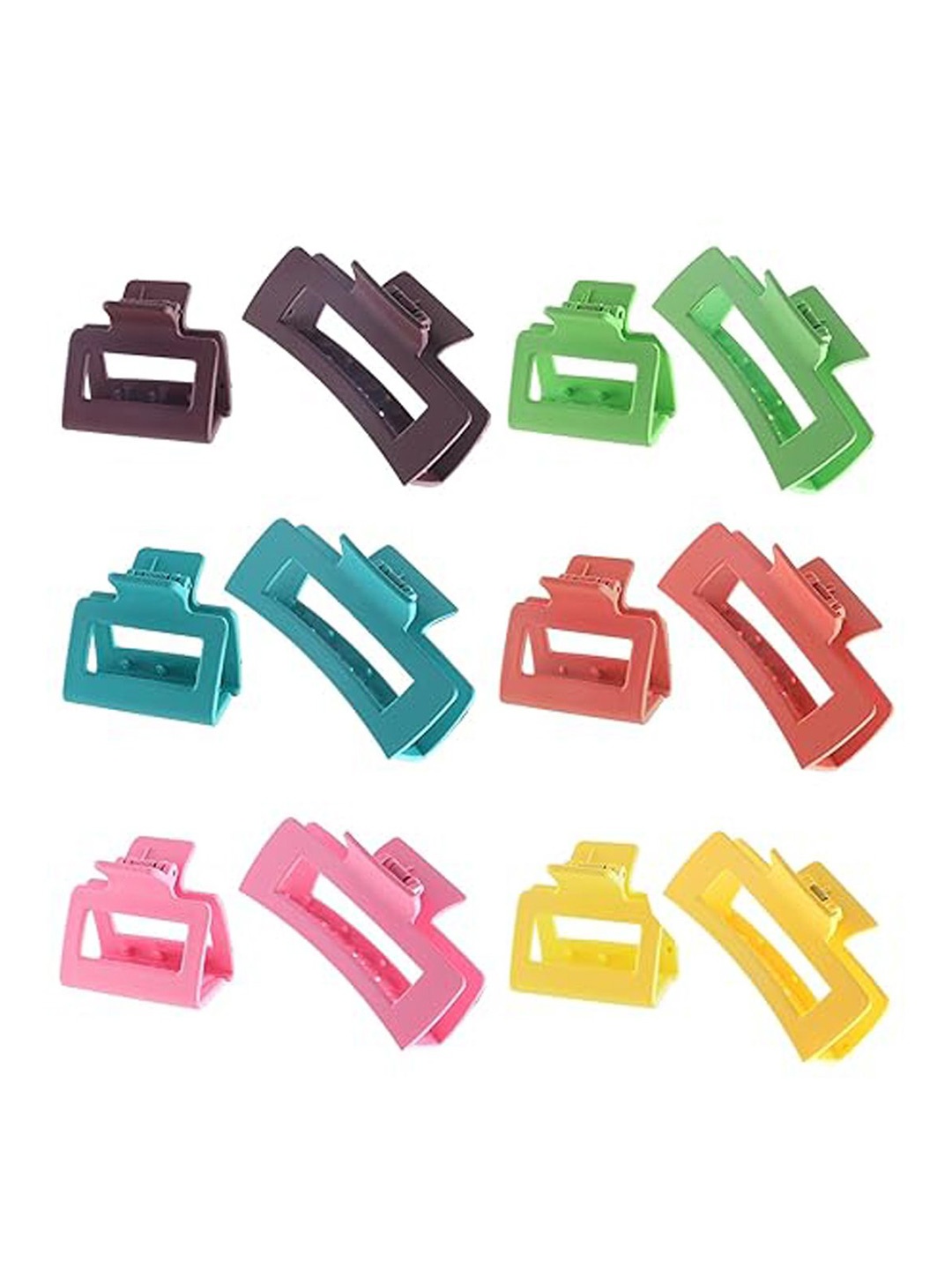 

Xivir Women Set Of 12 Claw Clips, Yellow