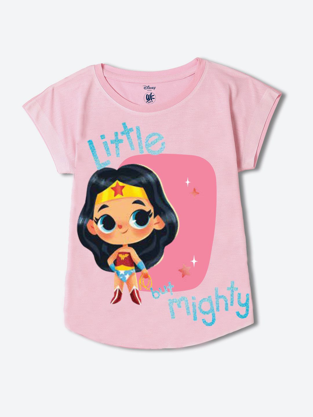 

YK Justice League Print Top, Pink
