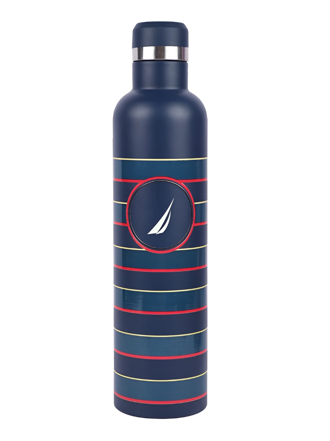 

Nautica Navy Blue & Red Striped Stainless Steel Smart Vacuum Water Bottle-750ML