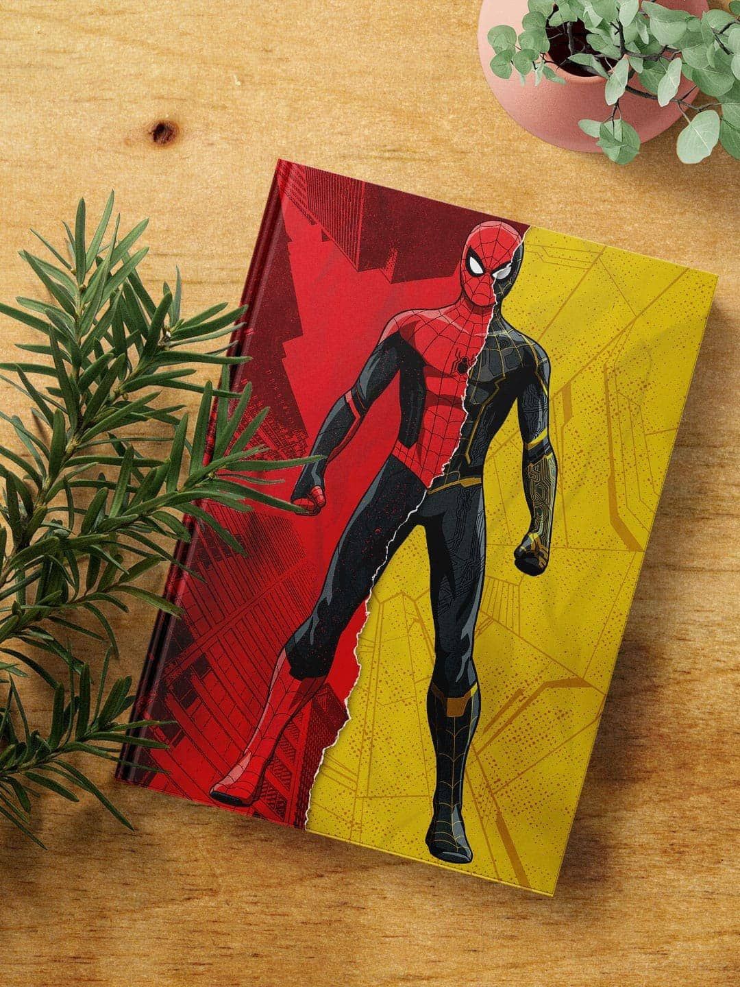 

macmerise Peter Black and Gold Printed Hard Cover A5 Ruled Notebook, Yellow