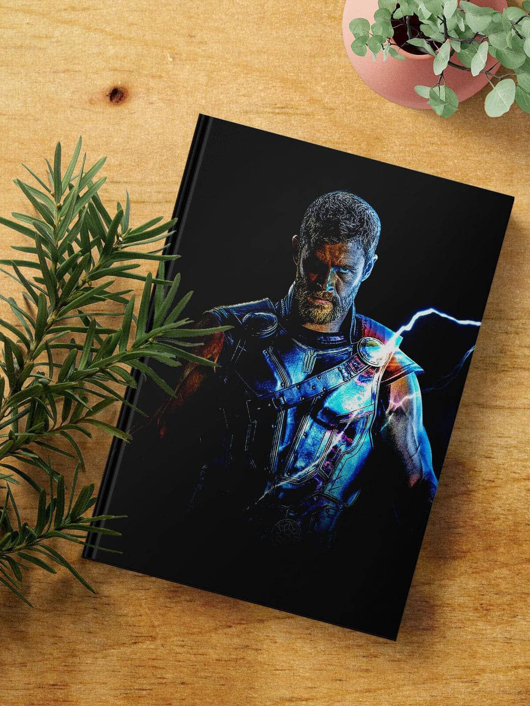 

macmerise The Thor Triumph Printed Hard Cover A5 Ruled Notebook, Black