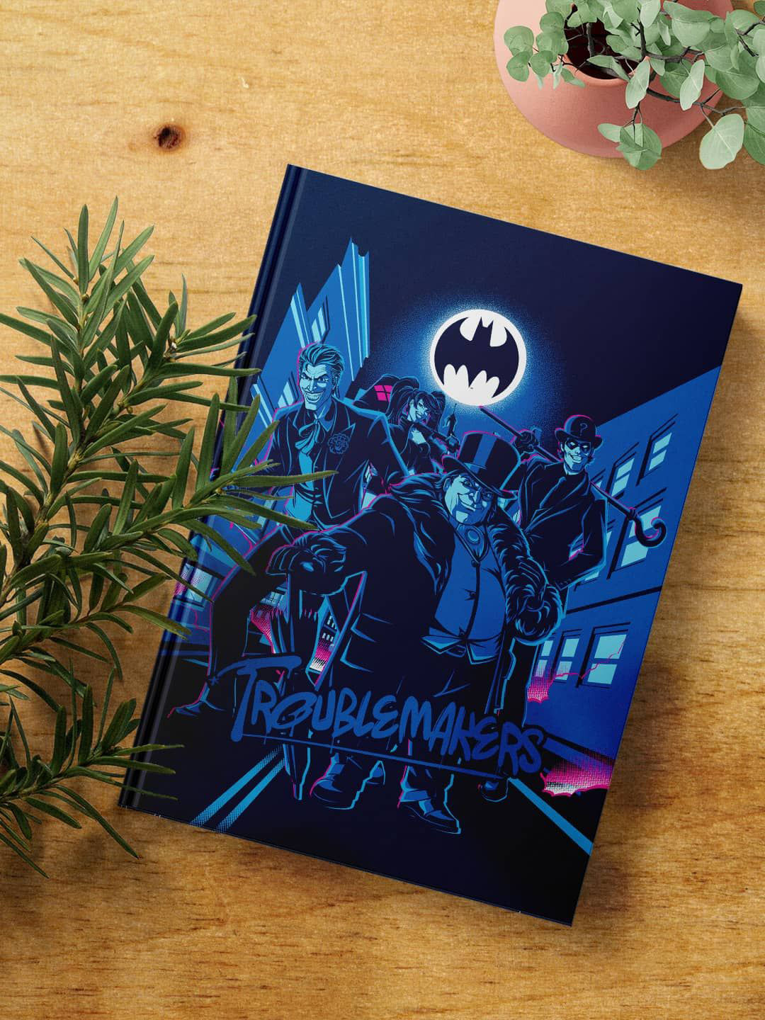 

macmerise Blue Gotham Troublemakers Printed A5 Ruled Notebook