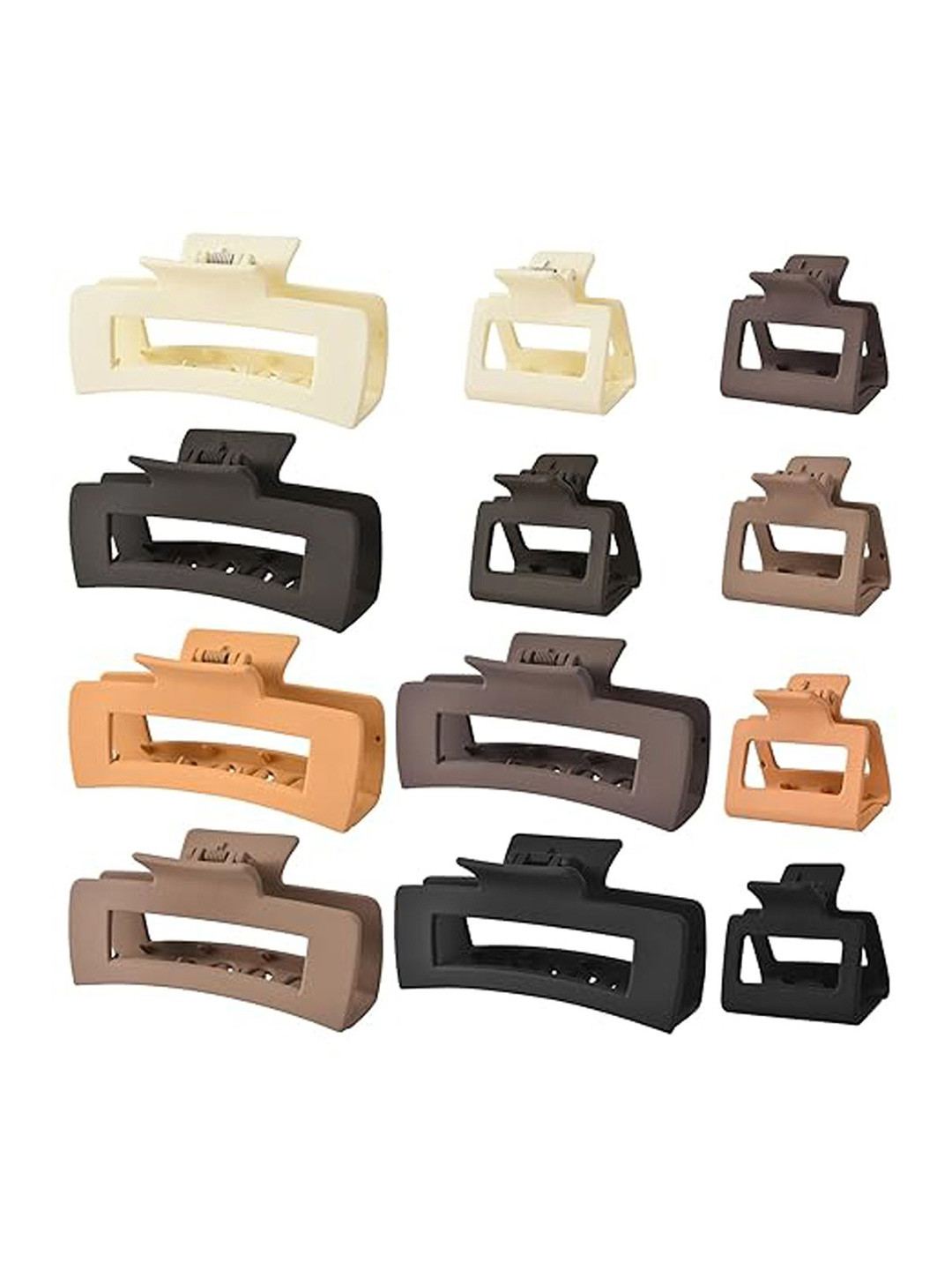 

Xivir Set Of 12 Women Claw Clips, Black