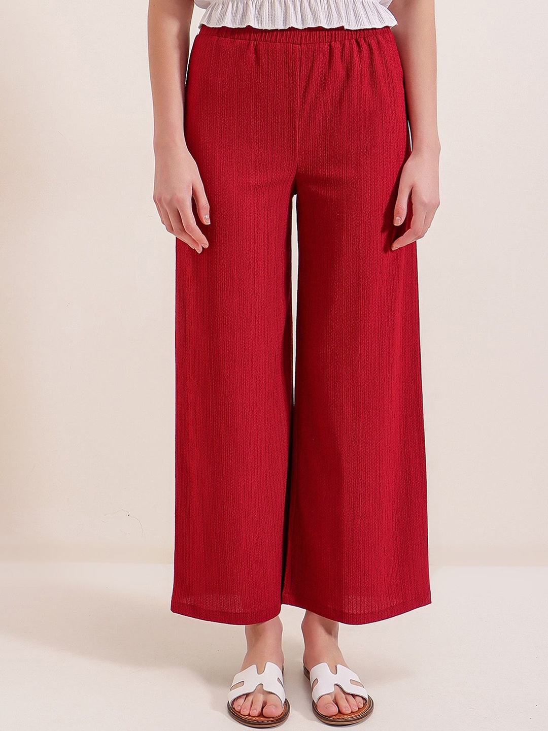 

BIGDART Women Parallel Trousers, Red
