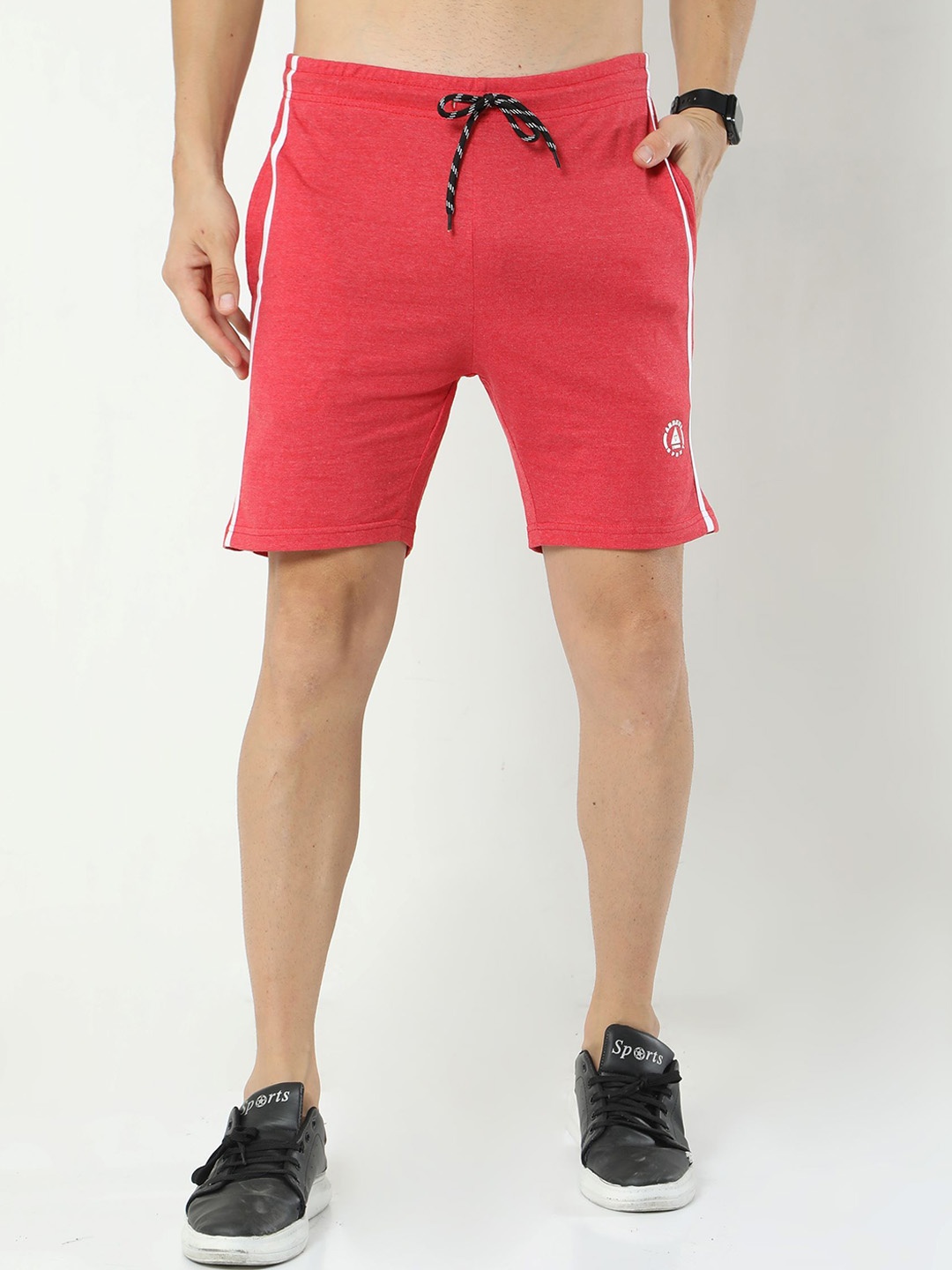 

ARDEUR Men Solid Regular Fit Sports Shorts, Red