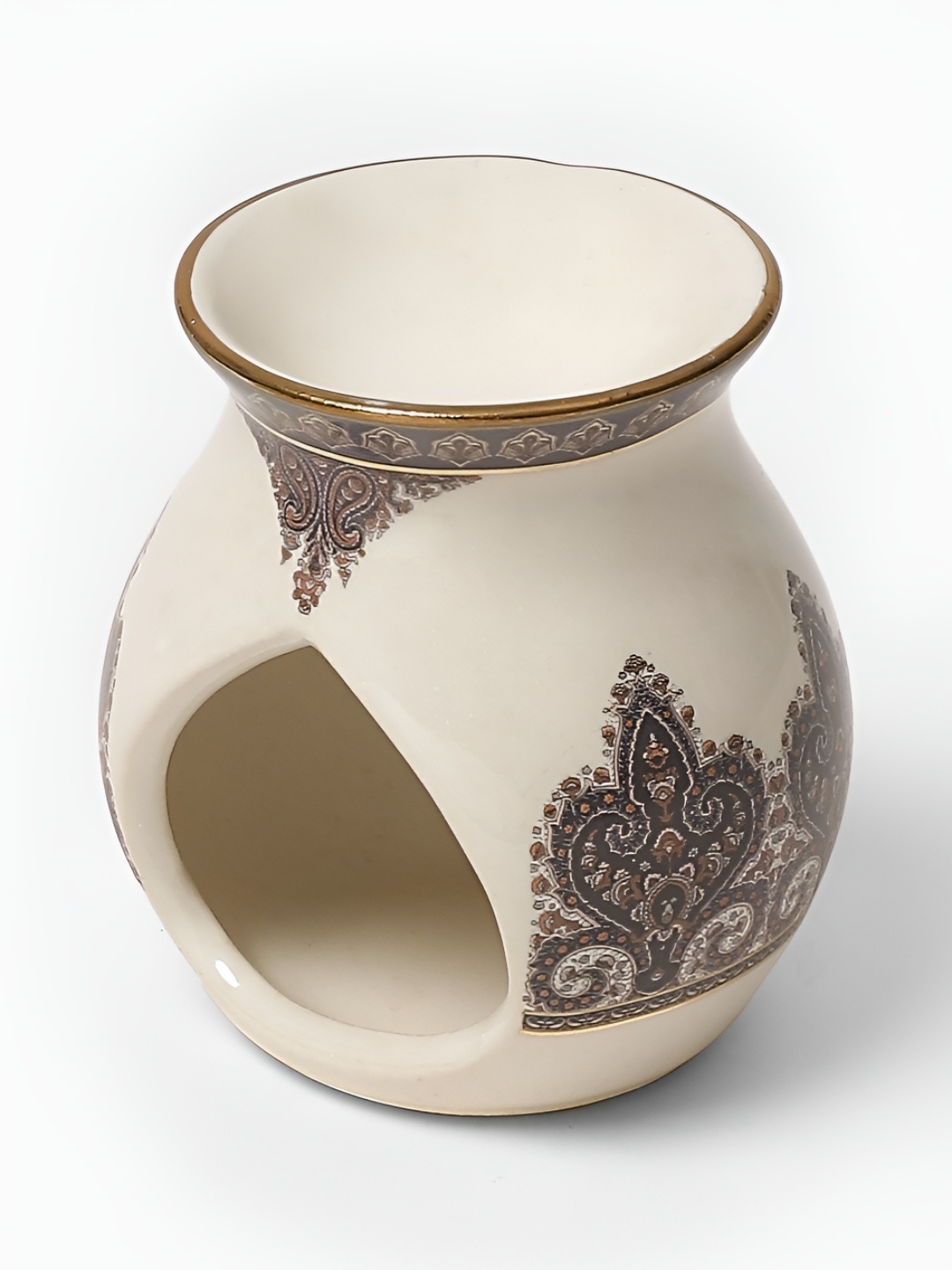 

Ritu Kumar Cream & Blue Printed Ceramic Candle Holder