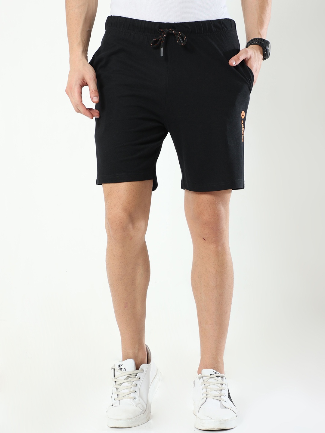 

ARDEUR Men Regular Fit Sports Shorts, Black