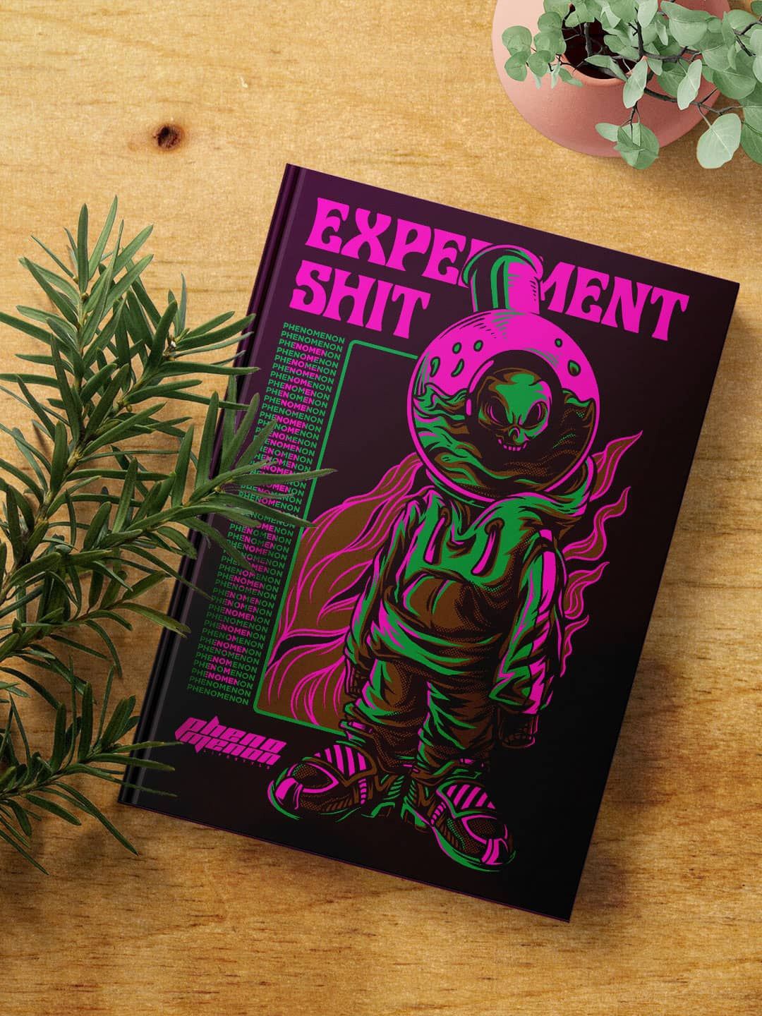 

macmerise Exp Shit Printed Hard Cover A5 Ruled Notebook, Black