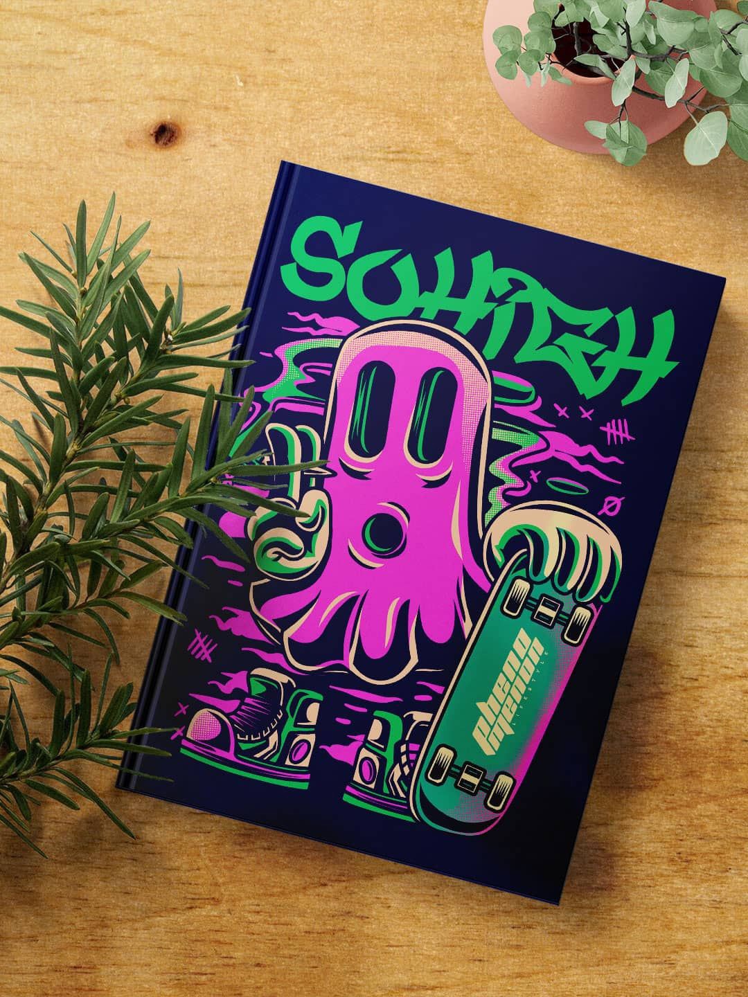 

macmerise So High Printed A5 Ruled Notebook, Navy blue