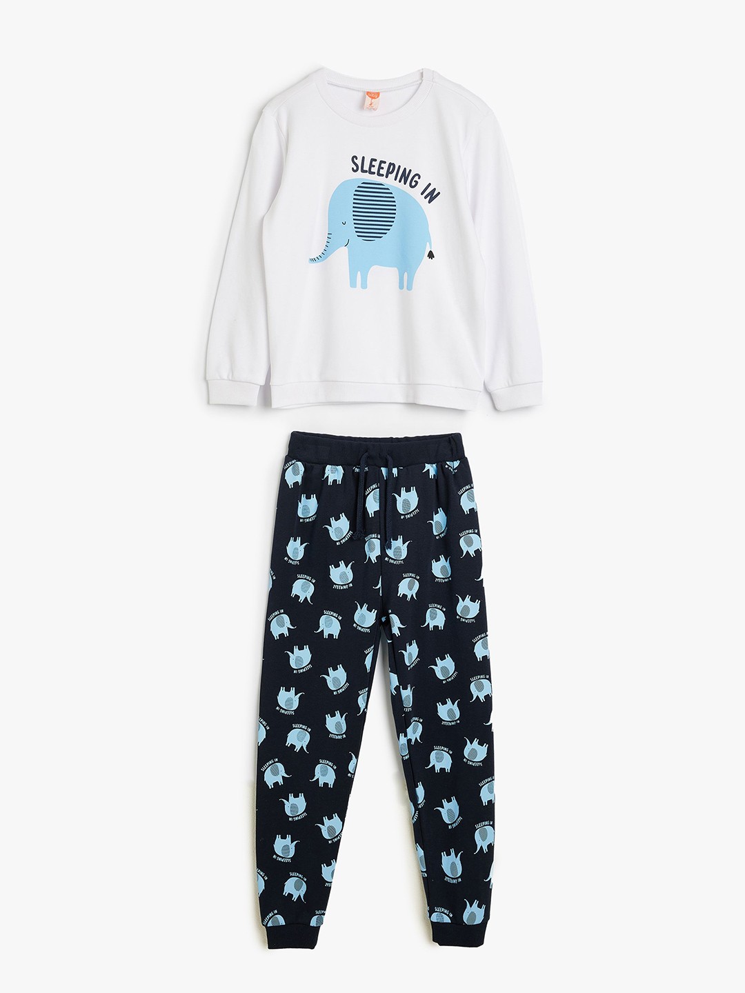 

Koton Boys Pure Cotton Printed Sweatshirt With Joggers, White