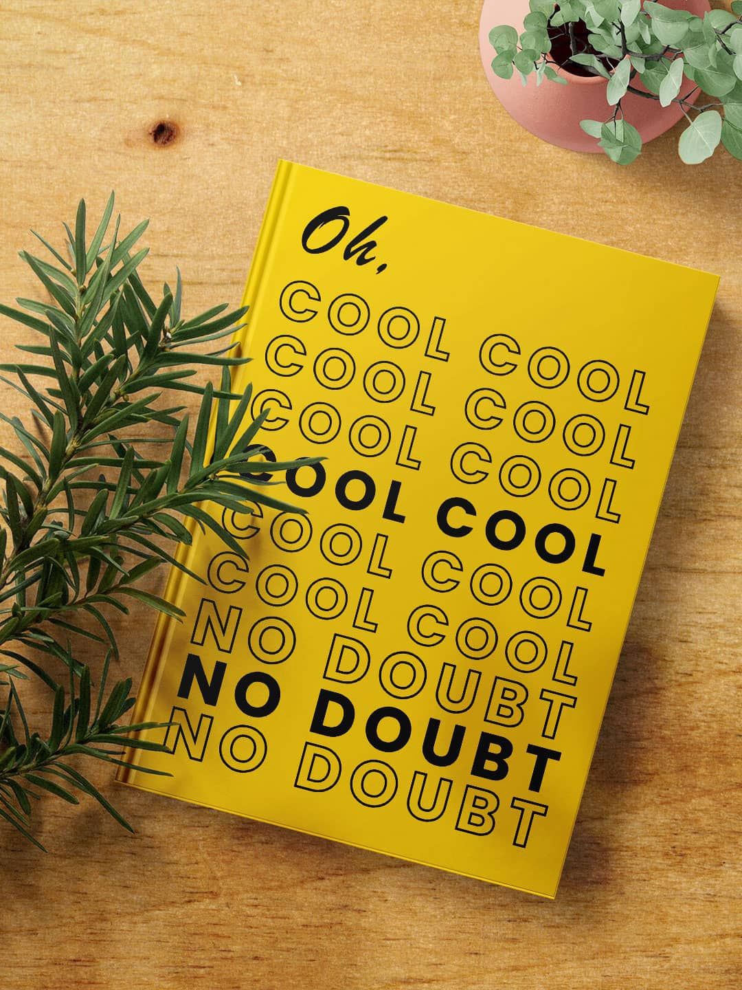 

macmerise Yellow & Black Printed A5 Ruled Notebook