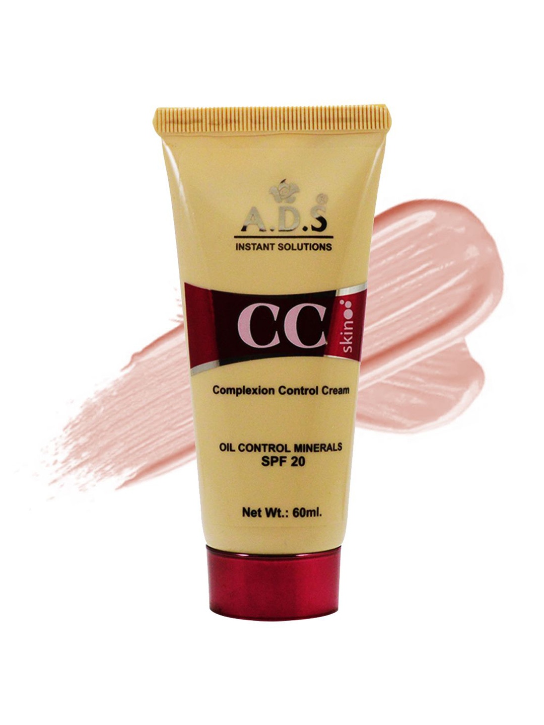 

A.D.S CC Oil Control Minerals & SPF20 Complexion Control Cream- Shade 01- 60ml, Beige