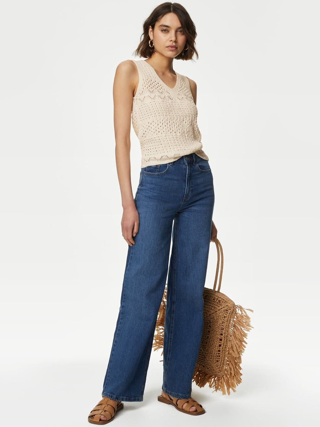 

Marks & Spencer Cotton Top, Beige