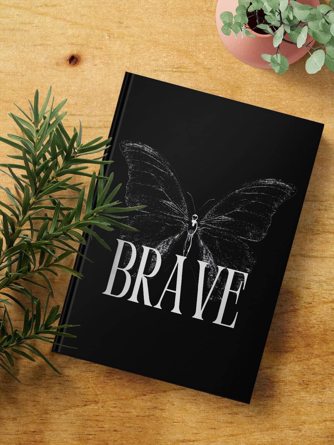 

macmerise Brave Printed A5 Ruled Notebook, Black