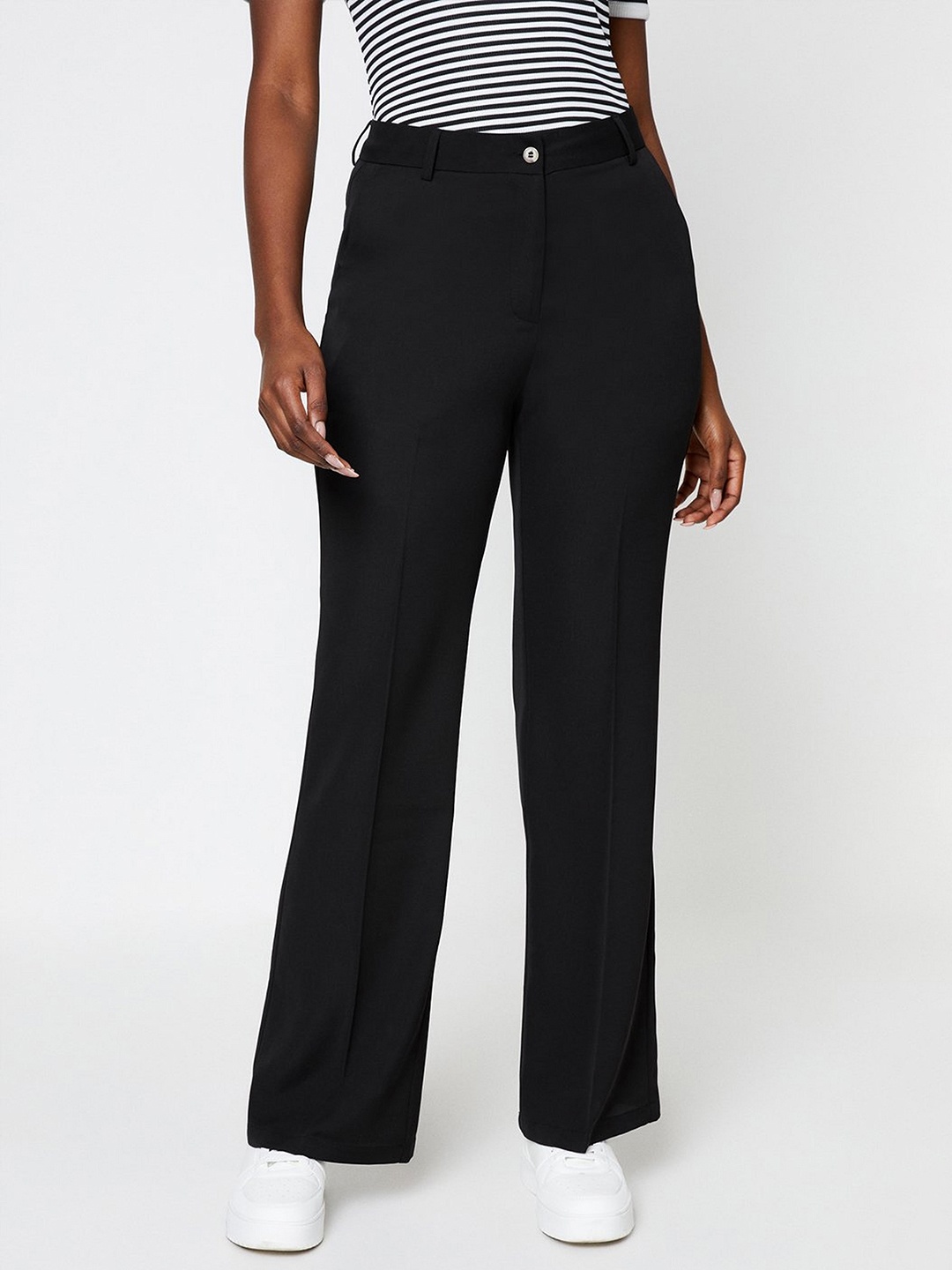

DOROTHY PERKINS High Waist Bootcut Trousers, Black