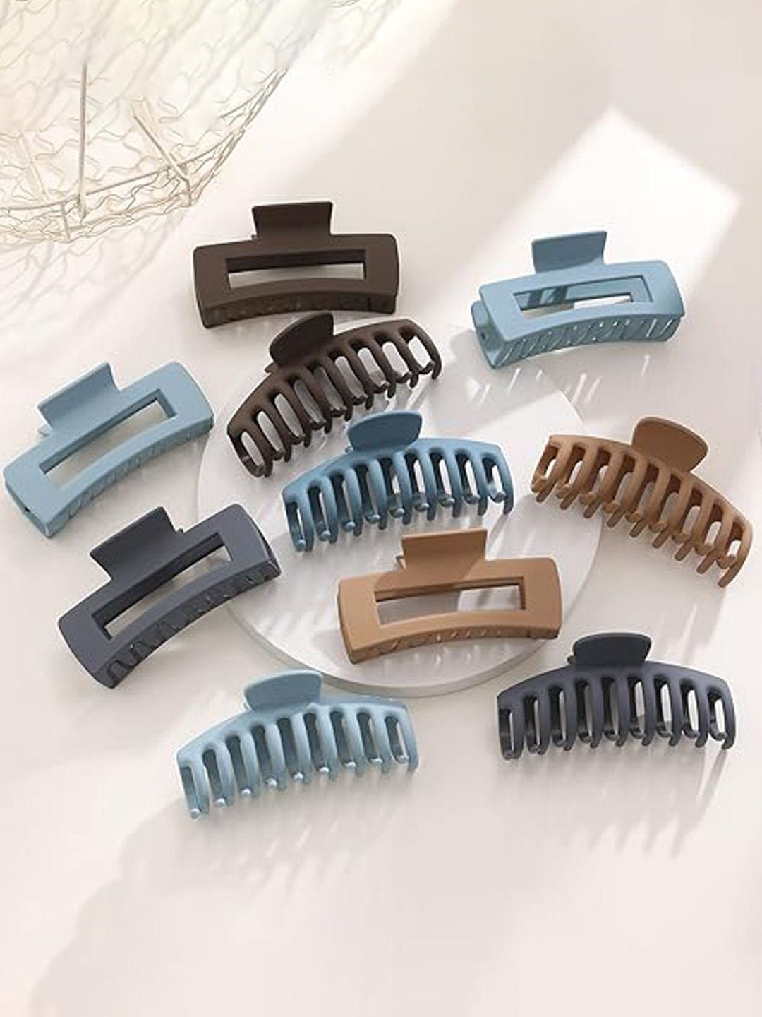 

Xivir Set Of 10 Women Claw Clips, Blue