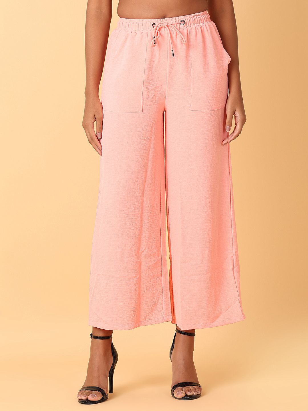 

UNLIMITED Women Flared Palazzos, Pink