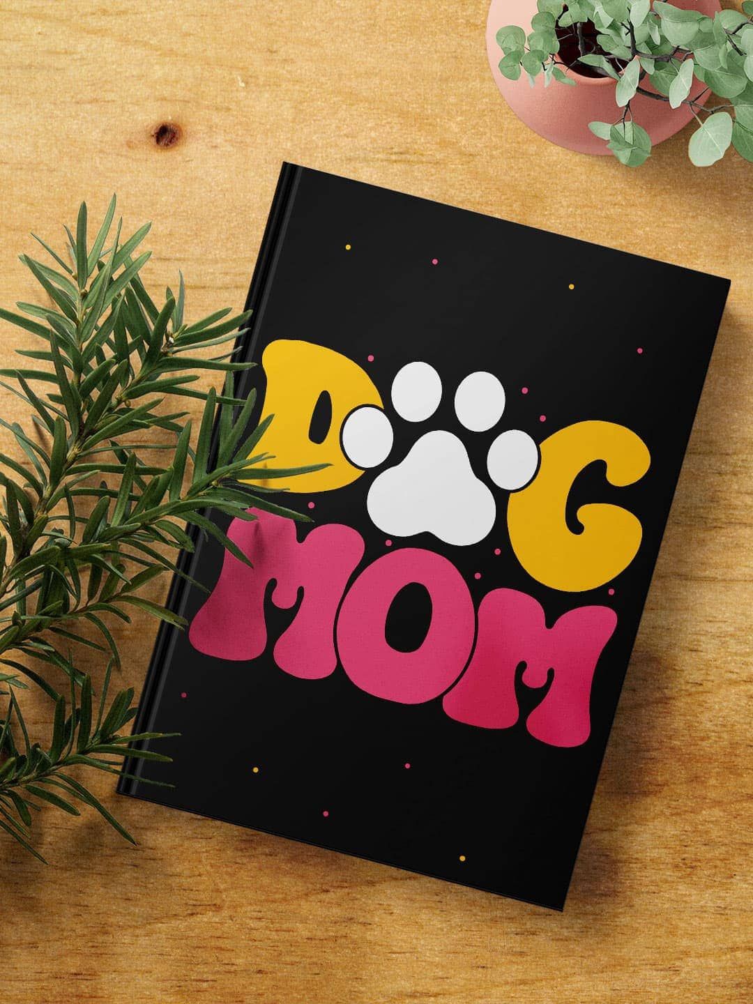 

macmerise Dog Mom Printed A5 Ruled Notebook, Black