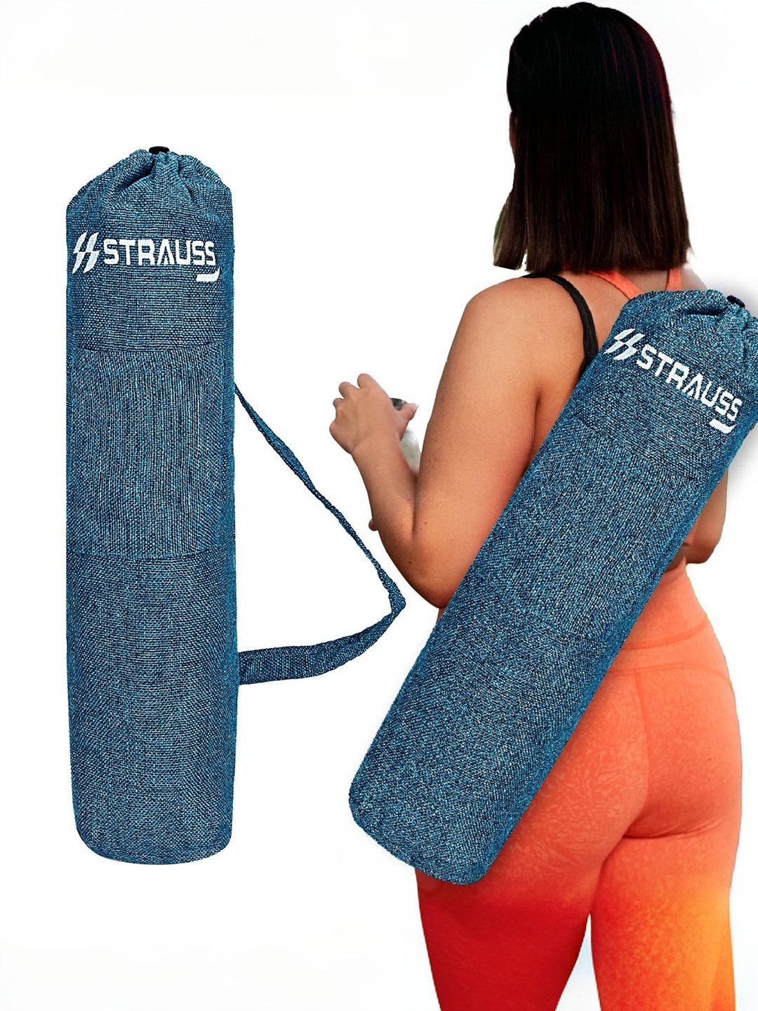 

STRAUSS Printed Yoga Mat Bag, Blue