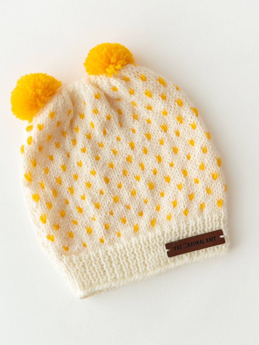 

The Original Knit Unisex Kids Printed Beanie, Off white