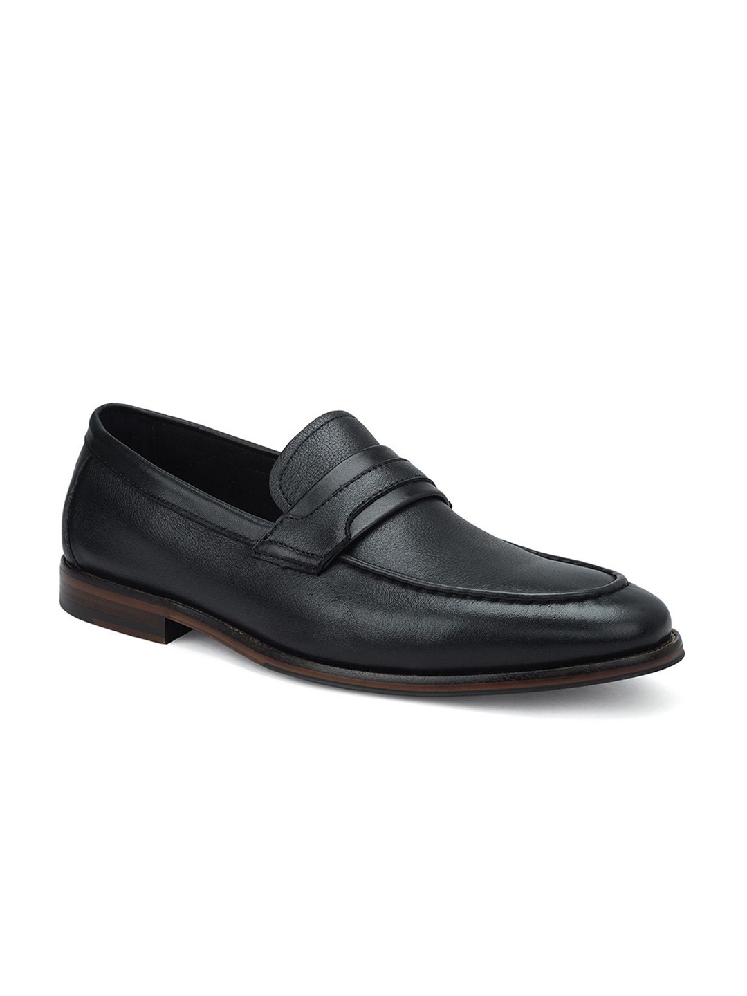 

ROSSO BRUNELLO Men Leather Formal Loafers, Black
