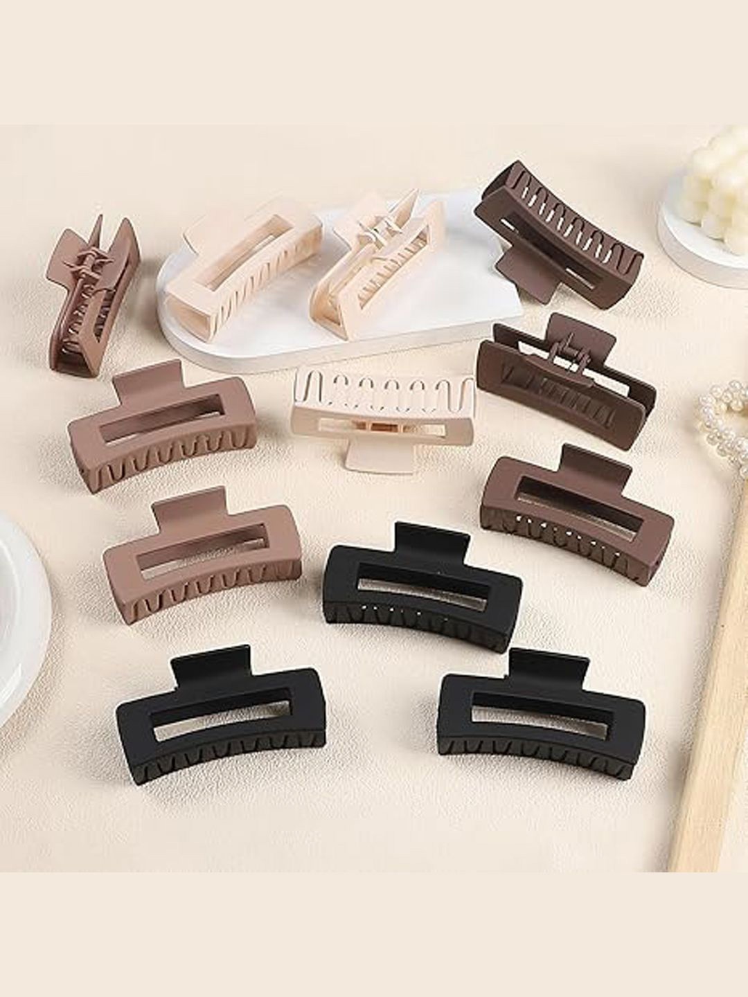

Xivir Set Of 12 Women Claw Clips, Black