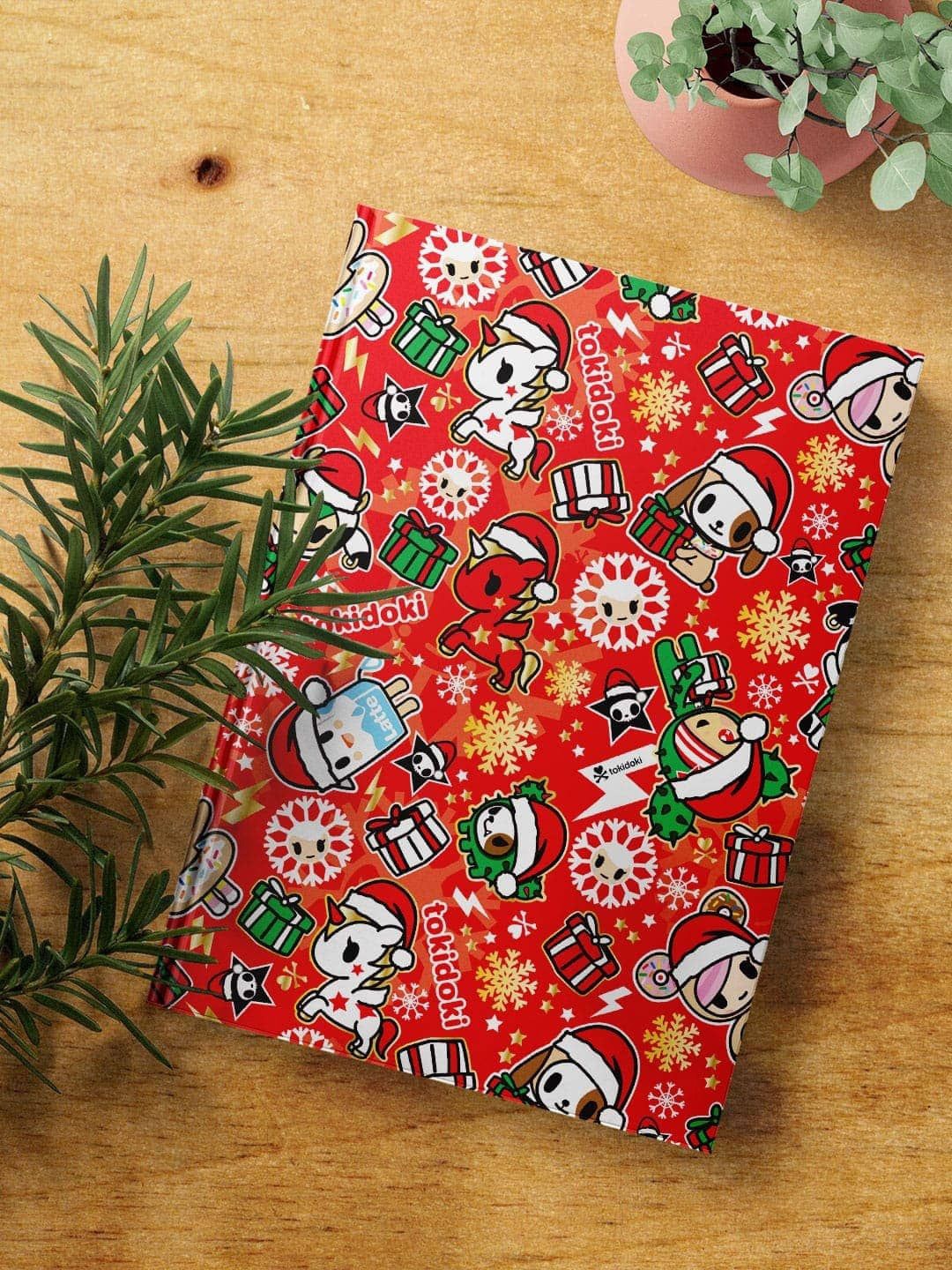 

macmerise TD Festive Cheer Printed A5 Ruled Notebook, Red