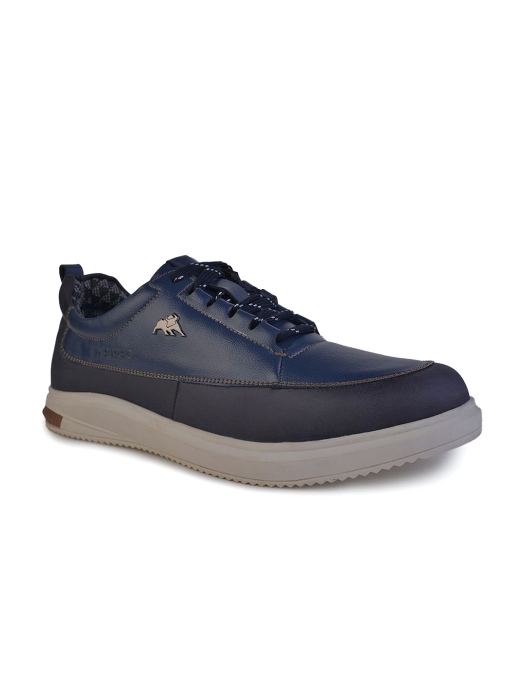 

Jaripeo by Buckaroo Men Leather Boat Shoes, Navy blue