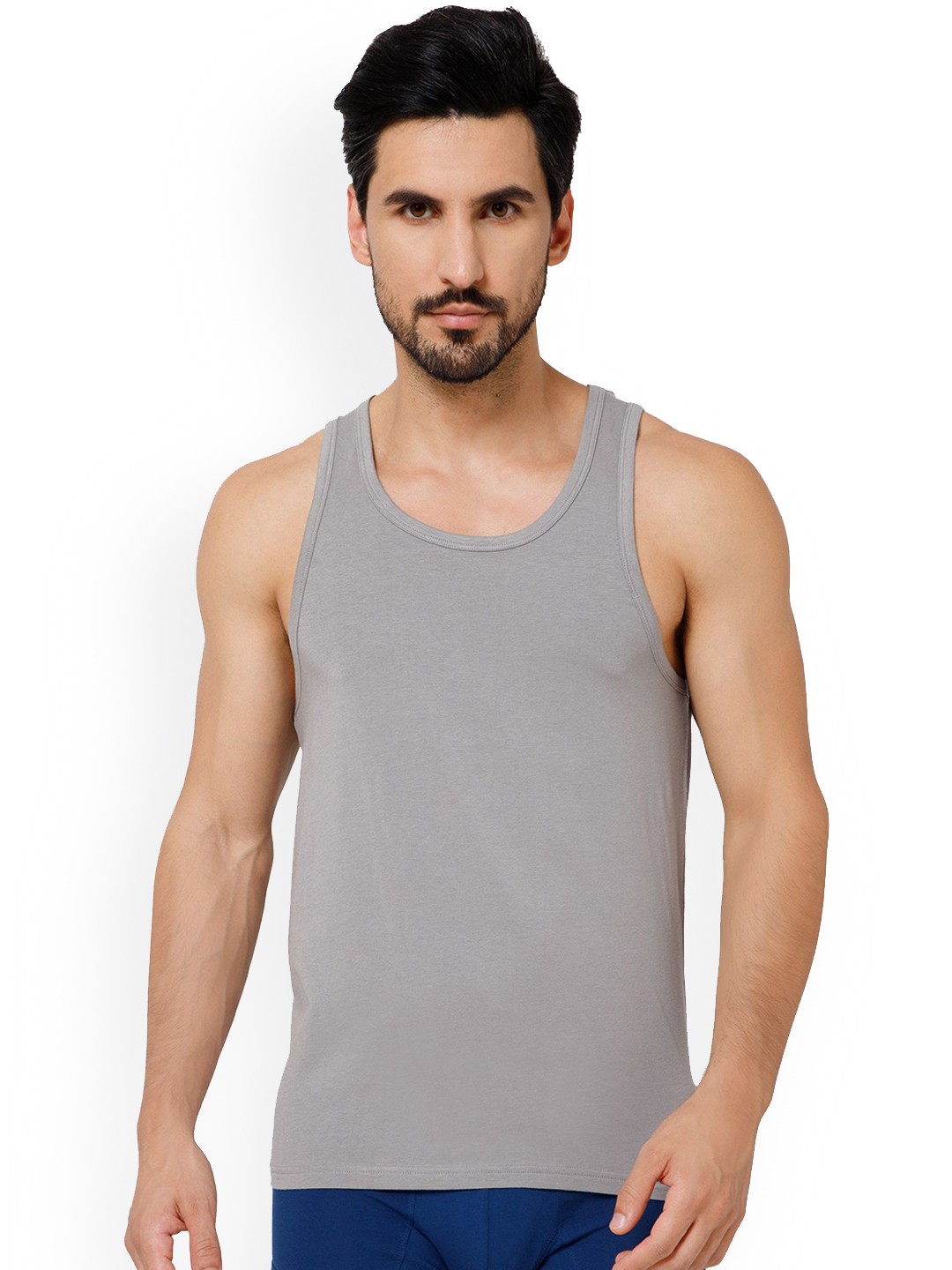 

OXYZONE Men Solid Innerwear Vests, Grey