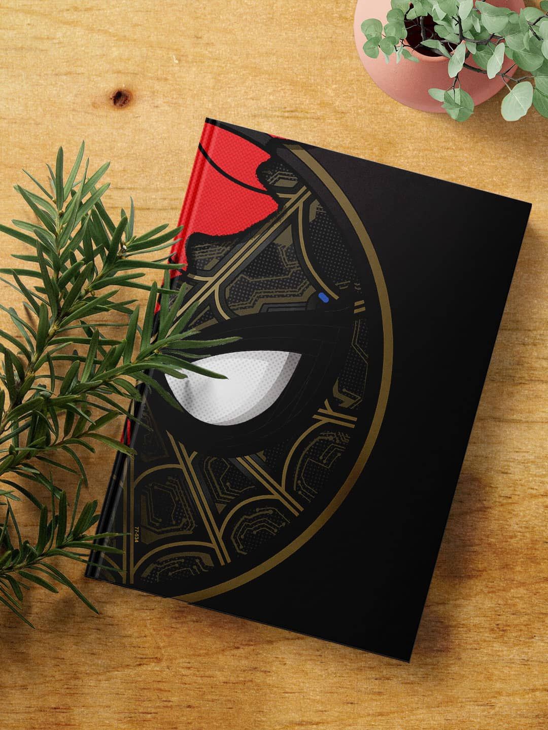 

macmerise Two Face Spidey Printed Hard Cover A5 Ruled Notebook, Black
