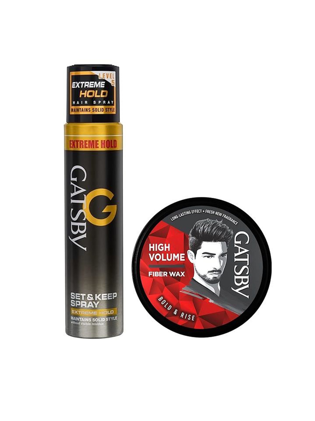

Gatsby 2 Pcs High Volume-Extreme Hold Hair Wax & Spray 250gm, Black