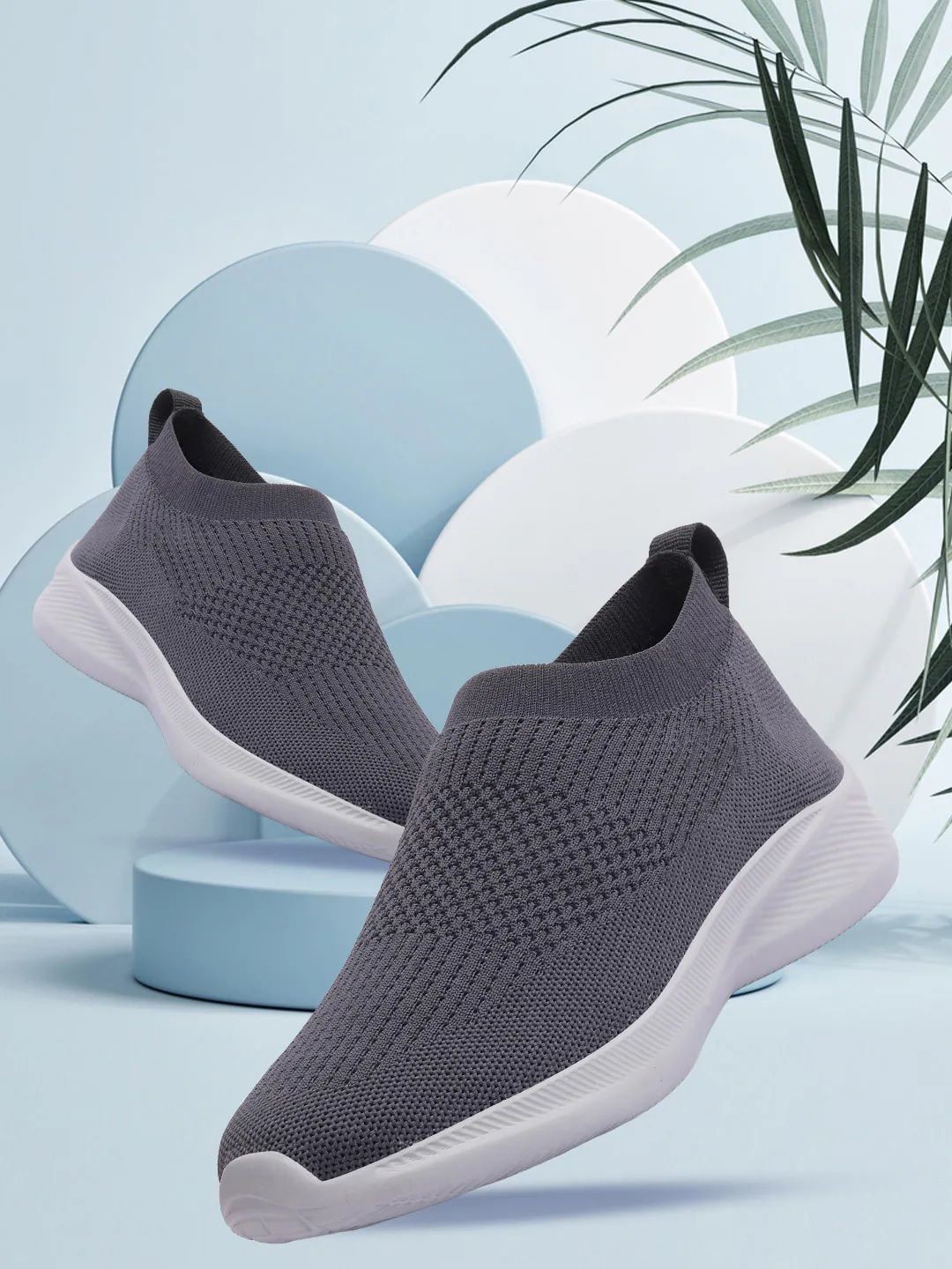 

SPRENGE Men Woven Design Slip-On Sneakers, Grey