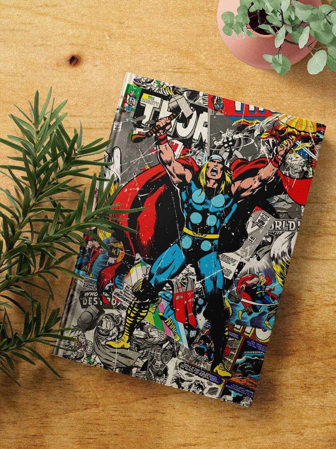 

macmerise Blue & Red Comic Thor Printed A5 Ruled Notebook