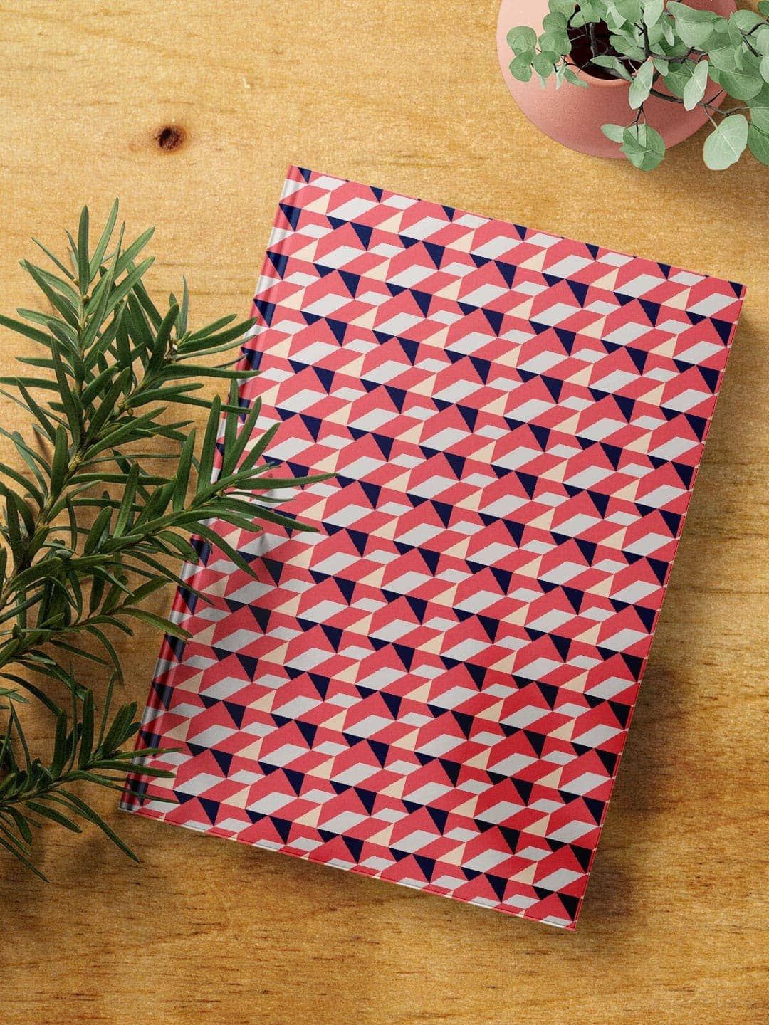 

macmerise Payal Singhal Coral Navy Printed Hard Cover A5 Ruled Notebook, Red