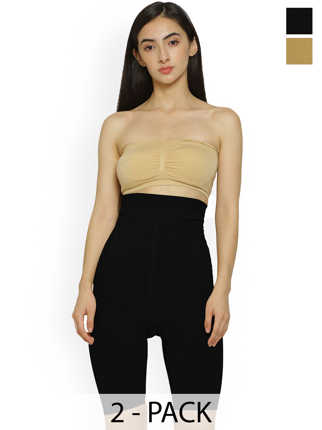 

SELETA Pack Of 2 Assorted High-Rise Tummy & Thigh Shapewear